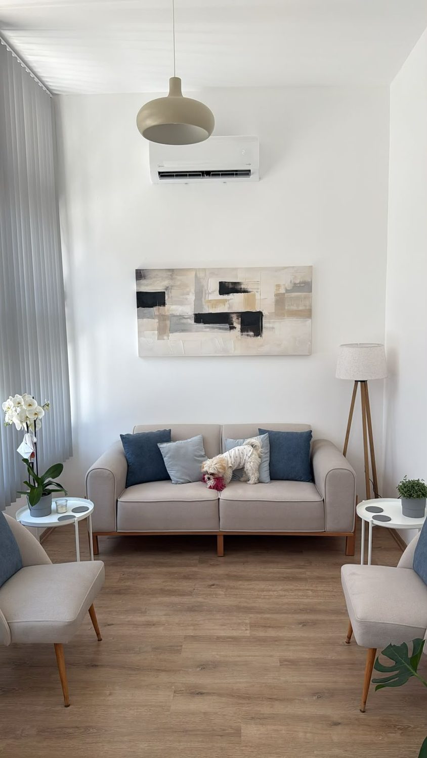 Waiting area of the clinic in Küçük Kaymaklı, Lefkoşa